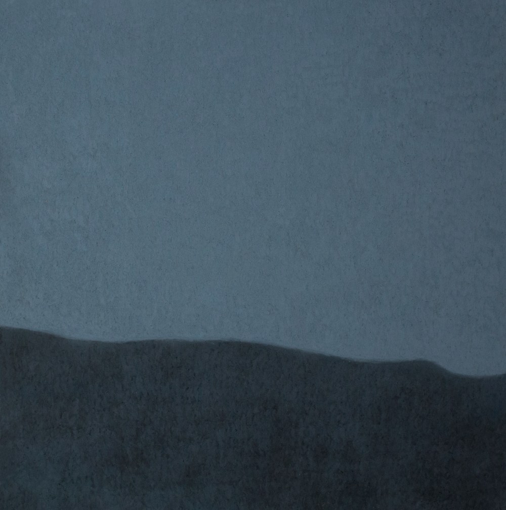 In the landscape_Grey, 2020, oil pastel on canvas, 45x45 cm